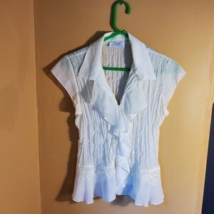 Zacks Ruffle Front Cap Sleeve Top